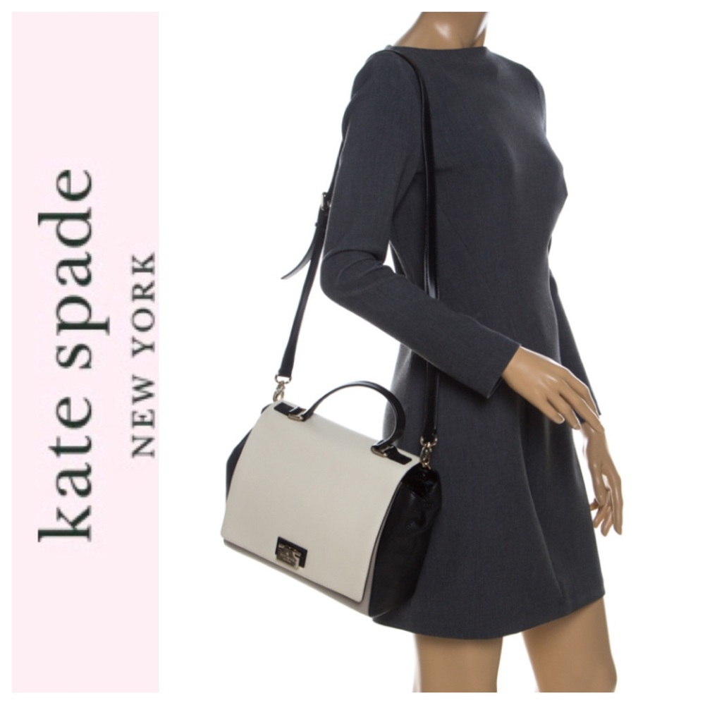 KATE SPADE MAGNOLIA PARK LEATHER TRAPEZE TOP HANDLE BAG